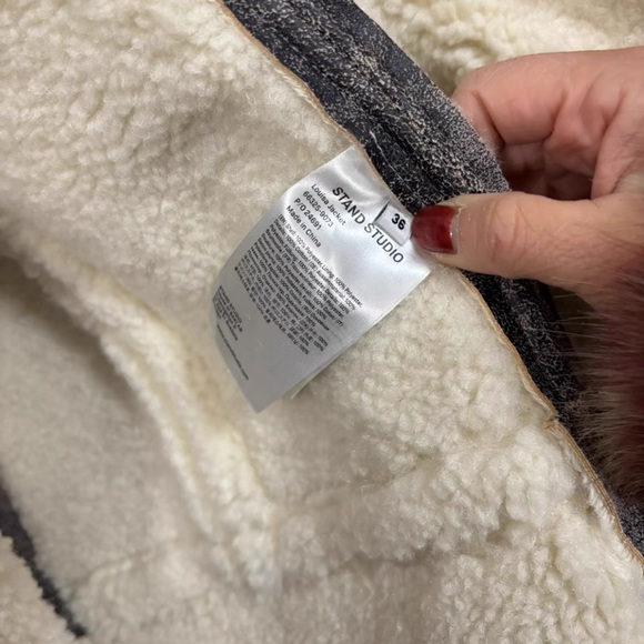 Stand Studio Louisa Shearling Jacket 36 - Picture 11 of 12